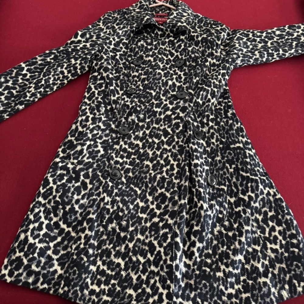Leopard print trench coat